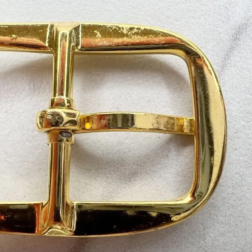 Vintage Gold Tone Simple Basic Belt Buckle for up to 1 Inch Belt
